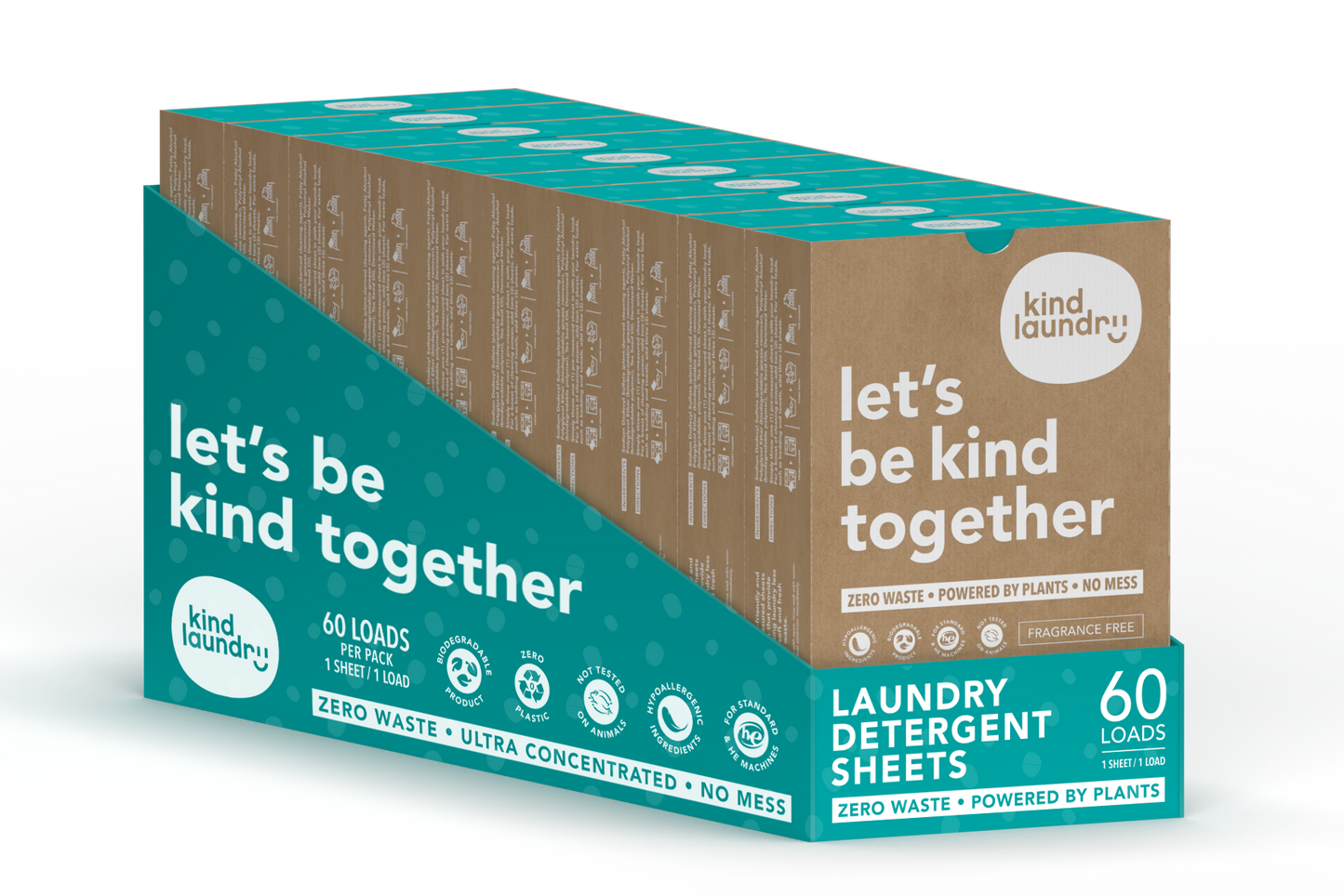 Zero Waste Laundry Detergent Sheets - Fragrance-Free 60 Loads